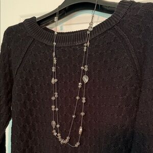 Chic Silver Beaded Necklace